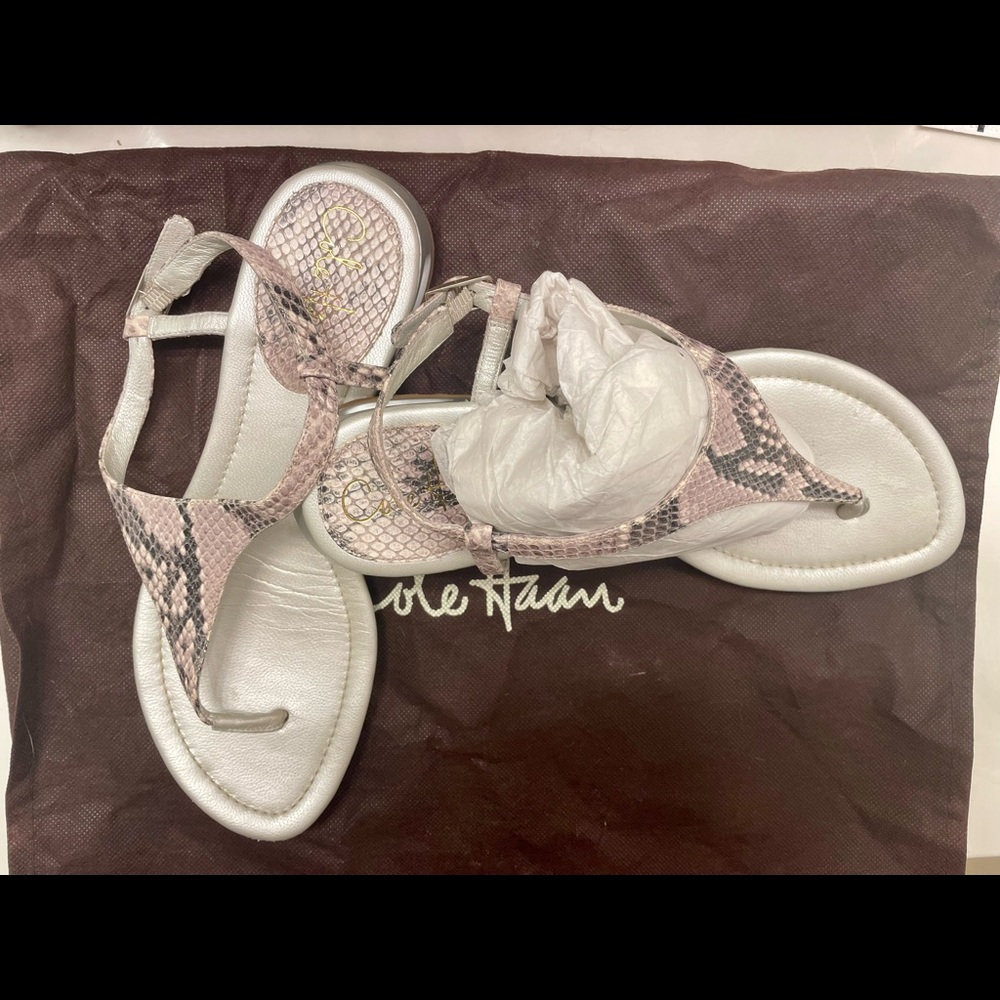Cole Haan snakeskin print sandals size 7.5